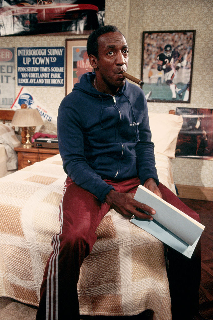 Bill Cosby Smoking Cigar on "Cosby Show" Set